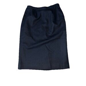 Vintage Pendleton Black Virgin Wool‎ Skirt Size 10 Made U.S.A